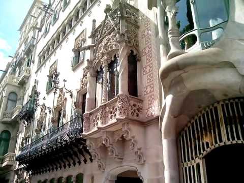 Дом Бальо и Дом Мила работы Гауди Барселона/Casa Batllo and La Pedrera Gaudi Barcelona
