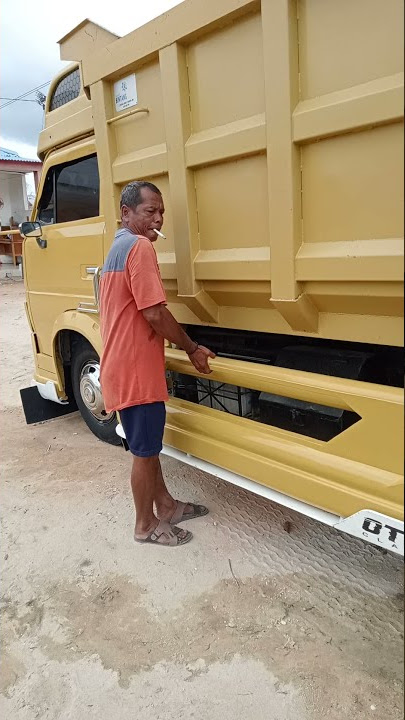 Unique sumatera_dump truck, side bumper can be raised and lowered