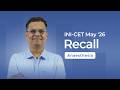 Exam Recall Series (INI-CET May '26) - Anaesthesia