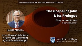 In the Vineyard of the Word: A Figural-Ecclesial Reading of the Johannine Prologue - Joseph Mangina
Scripture and Theology: Fall Colloquium
The Prologue of John’s Gospel (John 1:1—18) has been viewed by some scholars as the programmatic key to understanding the rest of the Gospel and the fullest revelation of God himself. Others, however, have viewed the Prologue as a later addition to the narrative parts of John (1:19 onwards), like a veranda built on to an existing house. Another way is to think of it is that even if an addition it might be just as old in its material, or if newer it could be a deep reflection on the message of the narrative of John.
Questions of the extent to which John was written for a community or for the whole Church many decades after the time of Jesus continue to be important for grasping the meaning of the Fourth Gospel. How does that ‘context’ illuminate our take on the Prologue, or how much does the Prologue cast its own illumination on how the eternal being of God relates to historical humanity?
Papers in the Series
The Christ-hymn of John 1 - Paul Anderson (https://youtu.be/z-7YGA47M_Y)
In the Vineyard of the Word: A Figural-Ecclesial Reading of the Johannine Prologue - Joseph Mangina (https://youtu.be/9p2G10doWR8)
The Incarnation and the Eucharist in Aquinass Commentary on John - Michael Dauphinais (https://youtu.be/M_dybbBTmK4)
Believing through Him: The Baptist in the Prologue to Johns Gospel - Stephen Chester (https://youtu.be/F4BZB79bxMk)
*************
VISIT US: https://www.wycliffecollege.ca
STUDY AT WYCLIFFE:
https://www.wycliffecollege.ca/programs-courses/academic-programs
E-NEWSLETTER:
https://www.wycliffecollege.ca/newsletter/signup2
FOLLOW US:
FACEBOOK: https://www.facebook.com/wycliffetoronto
TWITTER: https://twitter.com/Wycliffe_UofT
INSTAGRAM: https://www.instagram.com/wycliffecollegetoronto/
YOUTUBE: https://www.youtube.com/user/wycliffeUofT
SoundCloud: https://soundcloud.com/wycliffe-college
Podcast: https://www.wycliffecollege.ca/podcast
CONTACT US:
https://www.wycliffecollege.ca/contact
****************** In the Vineyard of the Word: A Figural-Ecclesial Reading of the Johannine Prologue - Joseph Mangina