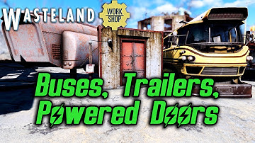 Fallout 4 Wasteland Workshop DLC - Buses, Trailers and Powered Doors (Trying to Trap Preston)