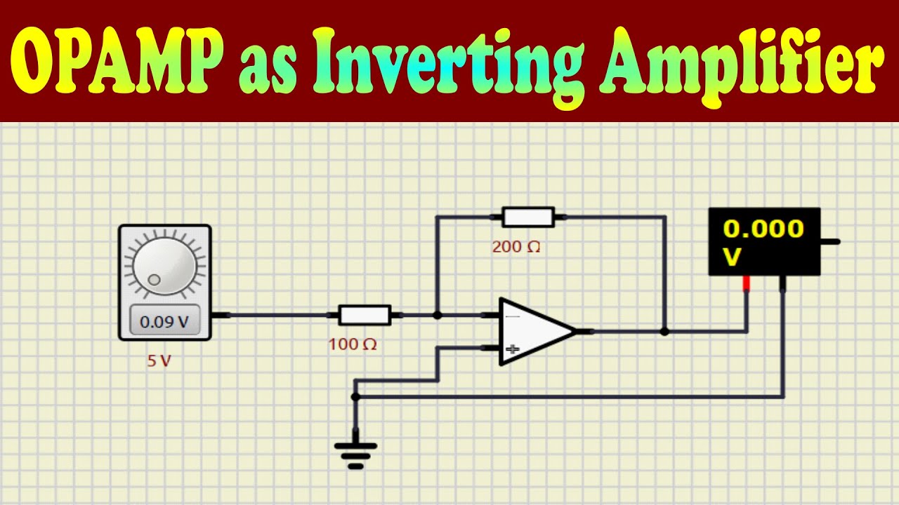 OPAMP as Inverting Amplifier - YouTube