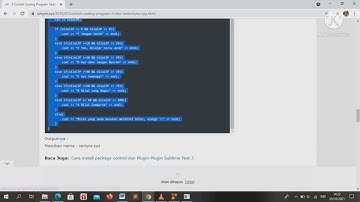 Penjelasan If else pada C++