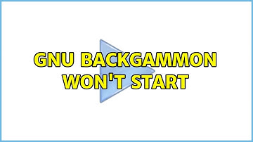 Ubuntu: GNU Backgammon won