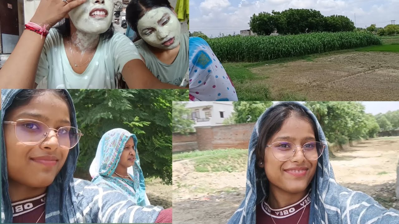 Aaj Hmne Face Ye Kya Lga Liya 🤔🥰 Aur Hum Gav Me Bhi Gye