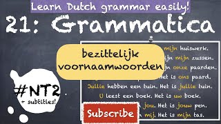 #NT2 💡 BEZITTELIJK VOORNAAMWOORDEN 📚  #learndutch #grammatica  #nederlands 😁 by @LearnDutch! #NT2 met Frederika 196 views 4 days ago 13 minutes, 6 seconds