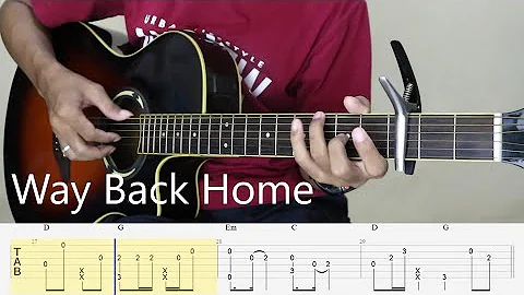 Way Back Home - SHAUN - Fingerstyle Guitar Tutorial TAB.