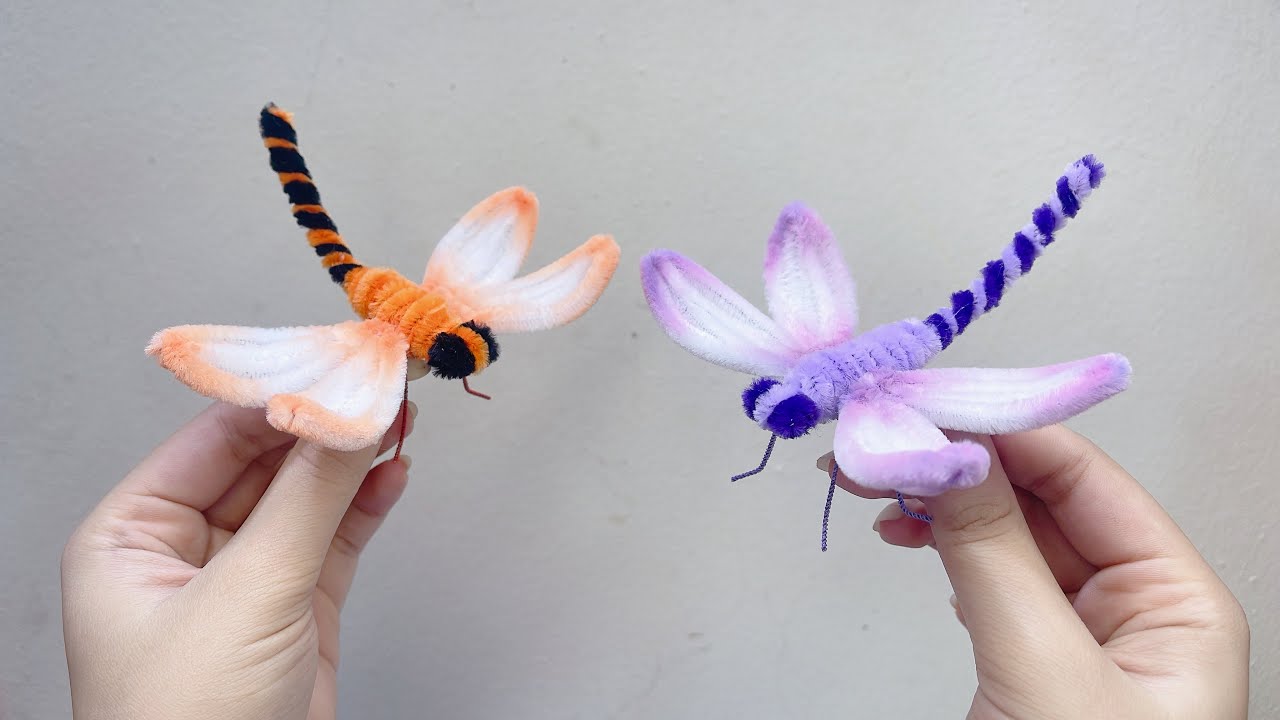 モールを使ったリアルなトンボの手作り方法！初心者でも簡単にできる！Pipe cleaner Dragonflies