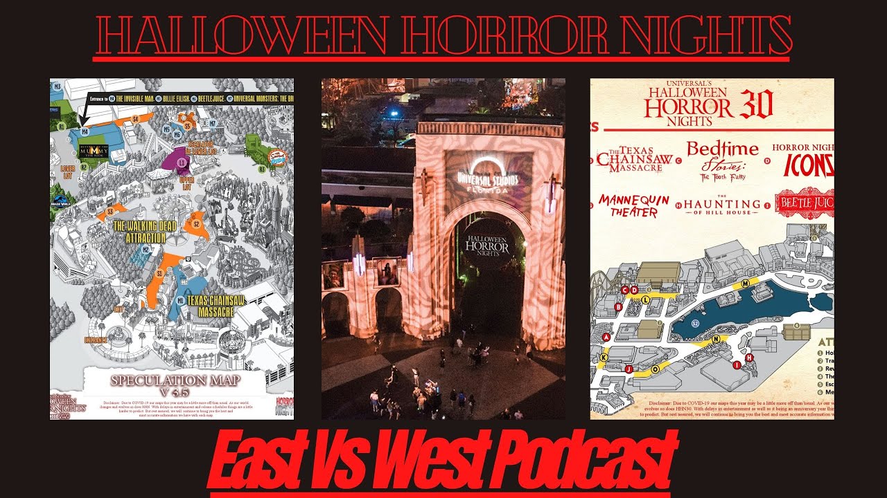 Halloween Horror Nights 30 & 2020 Speculation Maps East Vs West