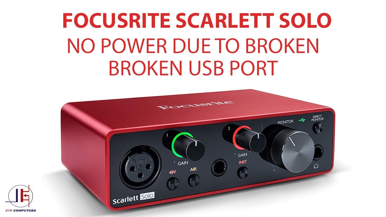 Focusrite Scarlett SOLO 動作未確認 現状渡し FOCUSRITE SCARLETT SOLO WITH NO POWER REPAIR - YouTube