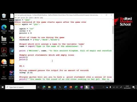 Python Adventure Game 13: Looping the game