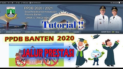 TUTORIAL PENDAFTARAN JALUR PRESTASI PPDB SMA NEGERI PROVINSI BANTEN TAHUN 2020