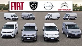 Fiat, Citroen, Opel, Peugeot, Vauxhall - Electric compact vans full line-up
