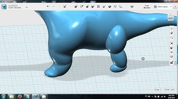 Autodesk 123D - Dinosaur Tutorial - Part 6