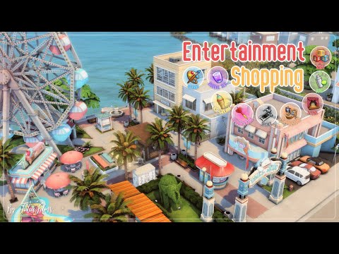 Видео: Развлечения и магазины🎡🛒│Строительство│Entertainment+Shopping│SpeedBuild│NO CC [The Sims 4]