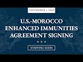 Secretary Pompeo virtual remarks at the U.S. Morocco Enhanced Immunities Agreement Signing - 8:15AM