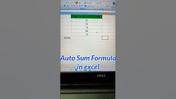 How to use auto sum formula in excel #excel #shorts #video #youtube