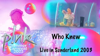 P!nk - Who Knew - Summer Carnival - Sunderland UK