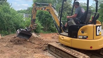 50" Tilt Grading Bucket on CAT 304 | Mongo Attachments