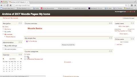 Moodle Navigation 2.5