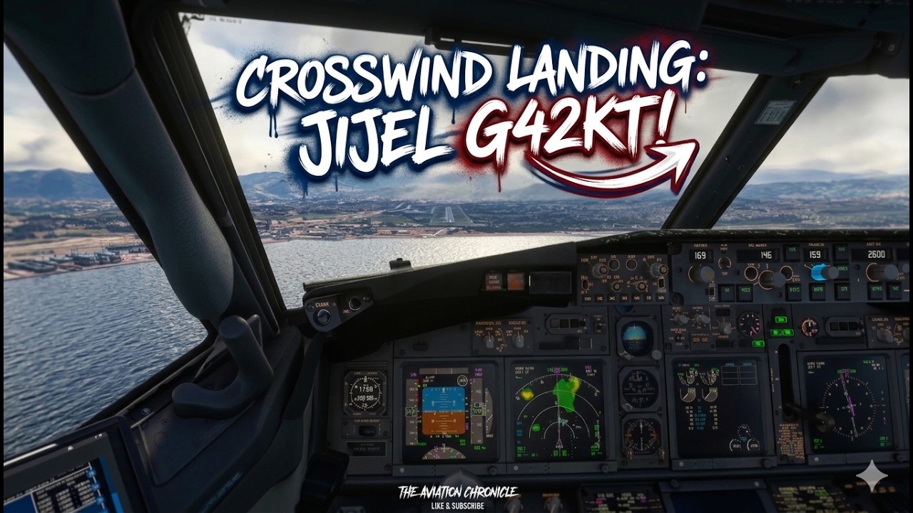 Crosswind landing Jijel G42KT ‐ DAAV