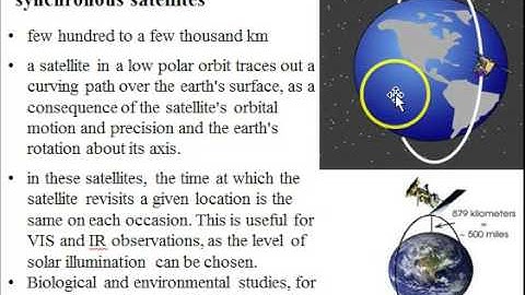 Geostationary and polar orbiting satellites