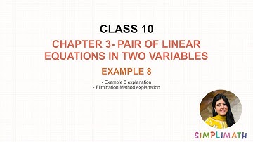 Pair of Linear Equations in Two Variables Example 8| Chapter 3| Class 10 Maths | NCERT