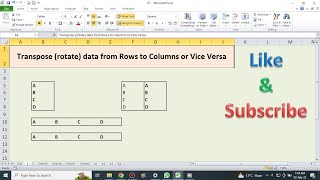 Transpose (Rotate) Data from Rows to Columns or Vice Versa