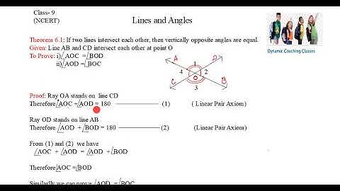NCERT Maths Class 9- Lines and Angles- Theorem 6.1