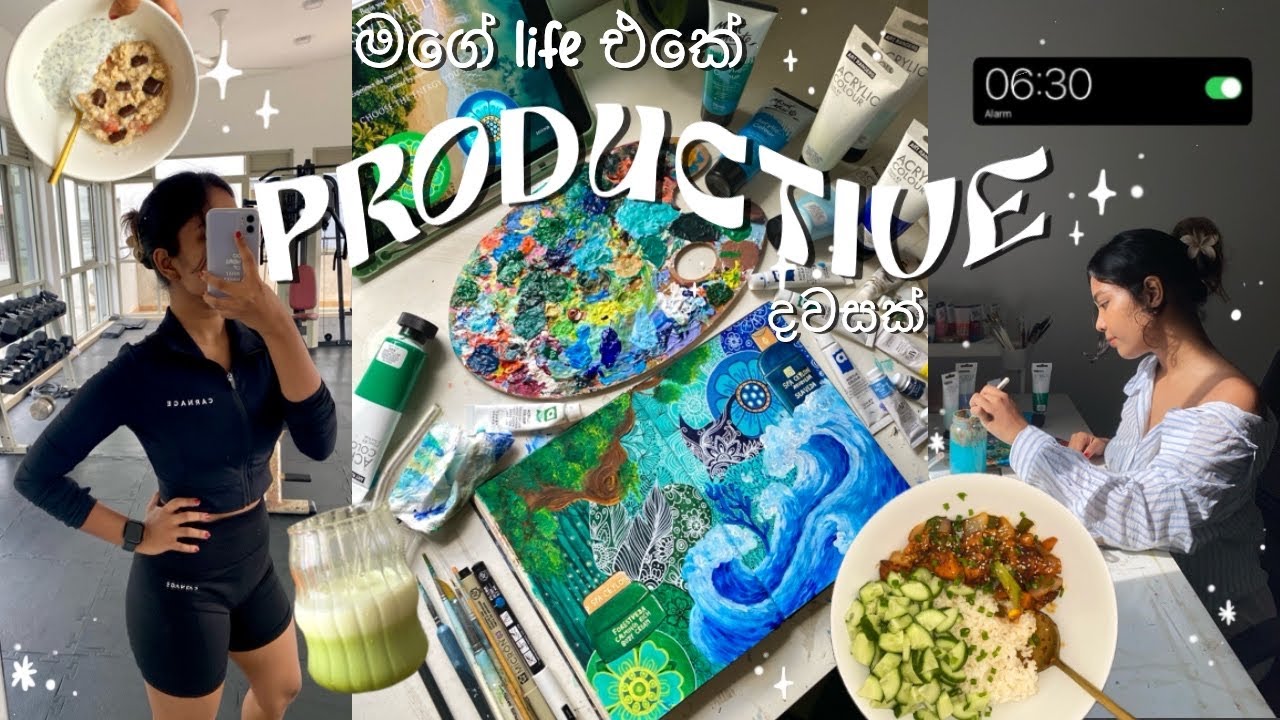 මගේ life එකේ productive දවසක්✨| Cooking, Painting , Productive tips, Selfcare💕සිංහල🇱🇰