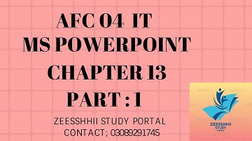 AFC IT Chapter 13 Powerpoint (Part 1)