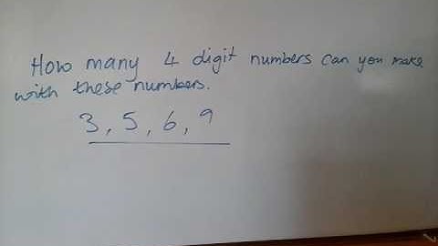 How many 4 digit numbers can you get using these 4 numbers ( homeschooling uk   )