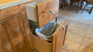 Kitchen Cabinet Trash Drawer Mistake - How It Turned Out OK!