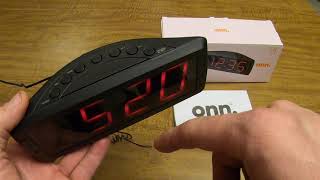 ONN Alarm Clock Quick Overview
