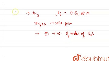 A definite amount of solid NH_(4)HS is placed in a flask aleady containing ammoina gas at a cert...