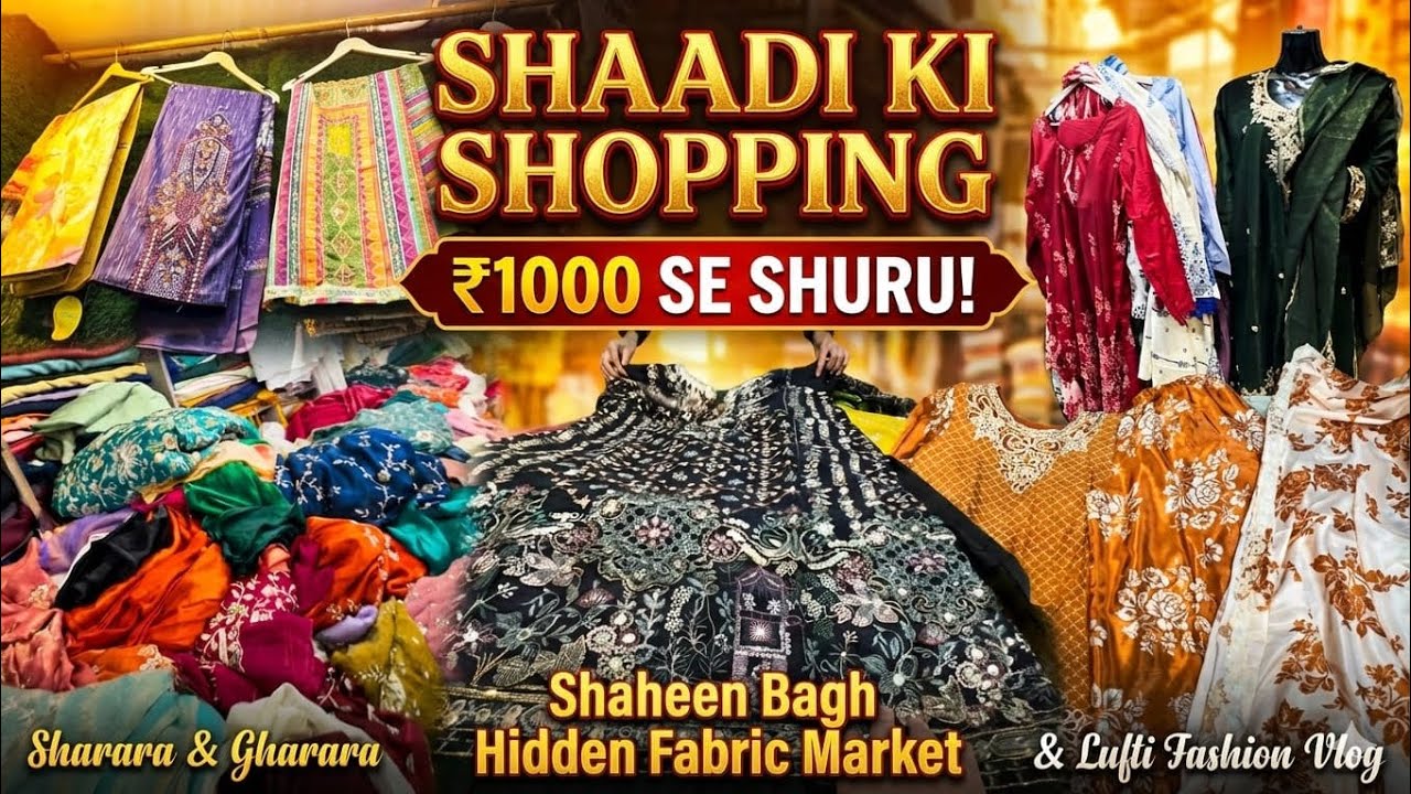 Shaheen bagh Mandi | Lufti Fashion 1000 me sharara ghararas shop | 10 me laces 