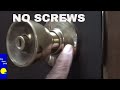 Remove doorknob lock with NO SCREWS showing