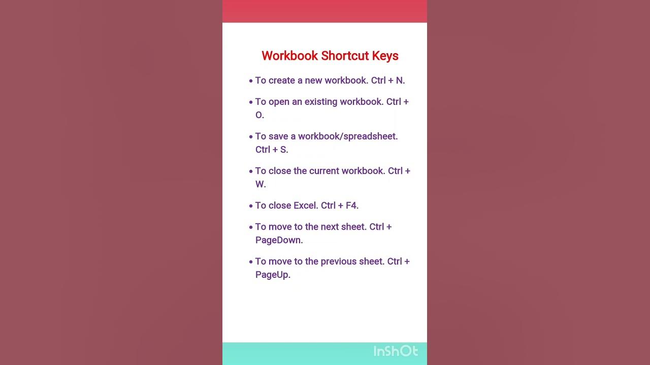shortcut-key-for-excel-youtube