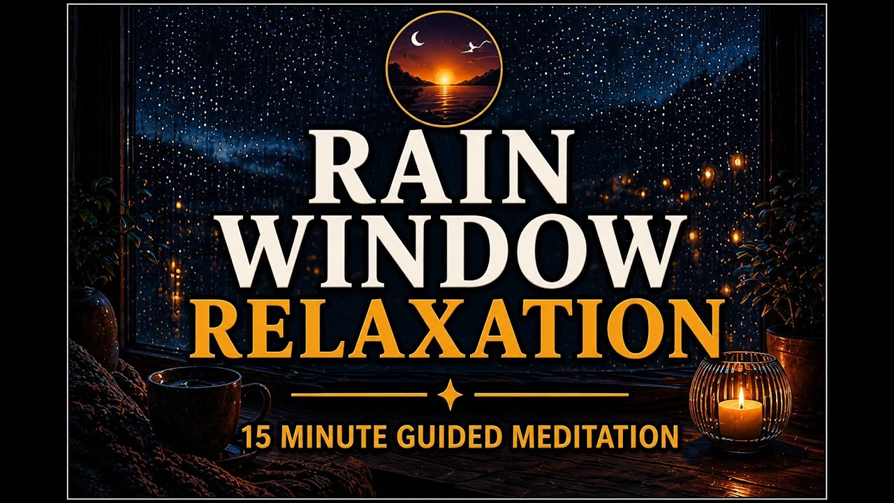 Rain Window Relaxation 🌧️ 15 Minute Guided Meditation | Deep Calm ...