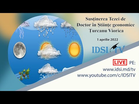 01.04.2022, 14:00 | Susţinerea Tezei de Doctor în Ştiinţe geonomice  - Țurcanu Viorica