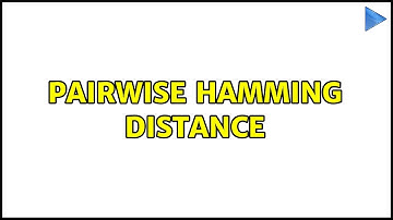 Pairwise Hamming Distance (2 Solutions!!)