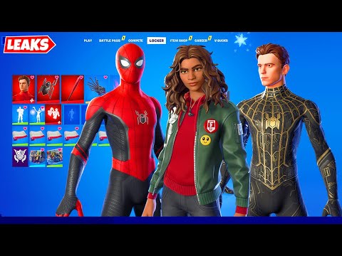 Fortnite Tom Holland Spider-Man (No Way Home) and MJ Skins & EMOTE coming for Winterfest シ