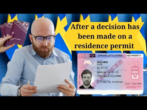 After a decision has been made on a residence permit for work in Sweden. || Immigration Issue