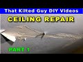 🟡How to Repair a Water Damaged Drywall Ceiling - part 1 of 2