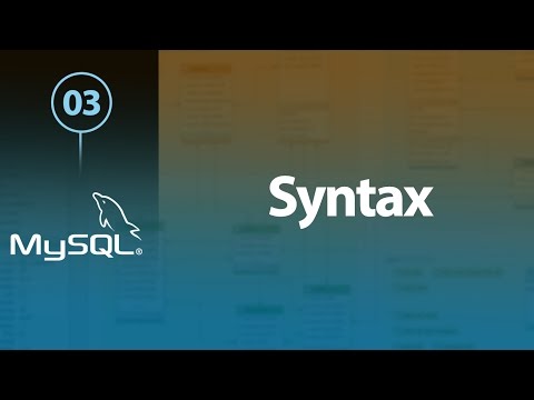 Learn MySQL In Arabic #03 - Syntax & Some Info