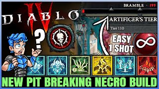 Diablo 4 - New Best BROKEN Damage Necromancer Minion Build - This Combo = Easy Fast Pit 100 - Guide!