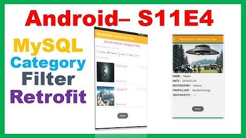 Android S11E4 : MySQL Filter Based on Categories with RadioButtons
