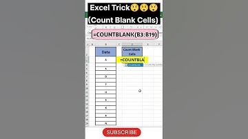 ExcelTrick😲#Count Blank Cells#excel#exceltips#exceltutorial#excelshorts#excelformula#excelhacks