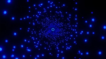 Blue Bokeh   VJ LOOP NEON Tunnel Abstract Background Video Simple Light Pattern 4k Screensaver