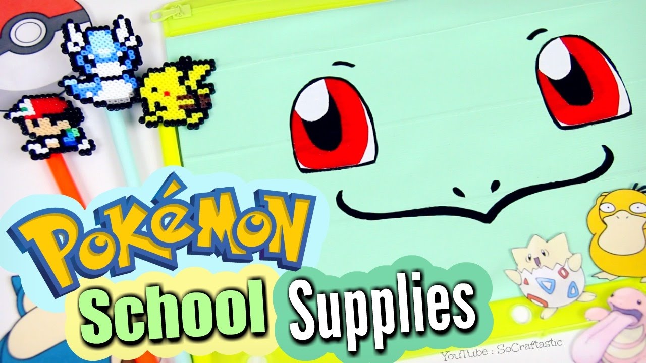 DIY SCHOOL SUPPLIES  Magnetic Notebook  Pokemon   Back To School How To  SoCraftastic